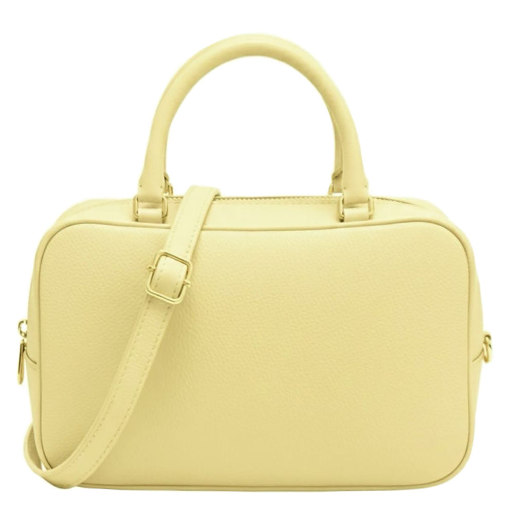 Novara Structured Cow Leather Mini Boston Bag
