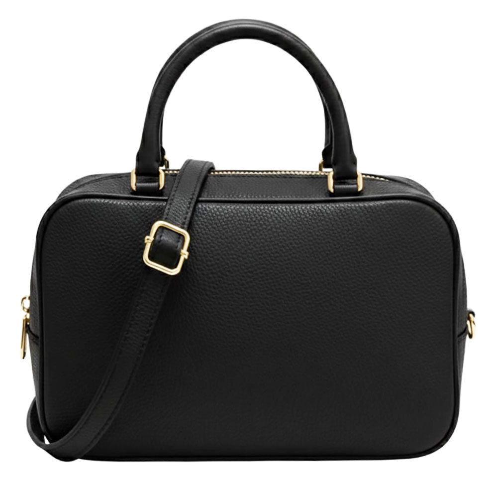 Novara Structured Cow Leather Mini Boston Bag