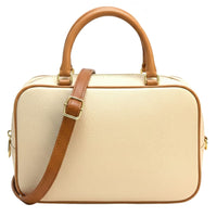 Novara Structured Cow Leather Mini Boston Bag