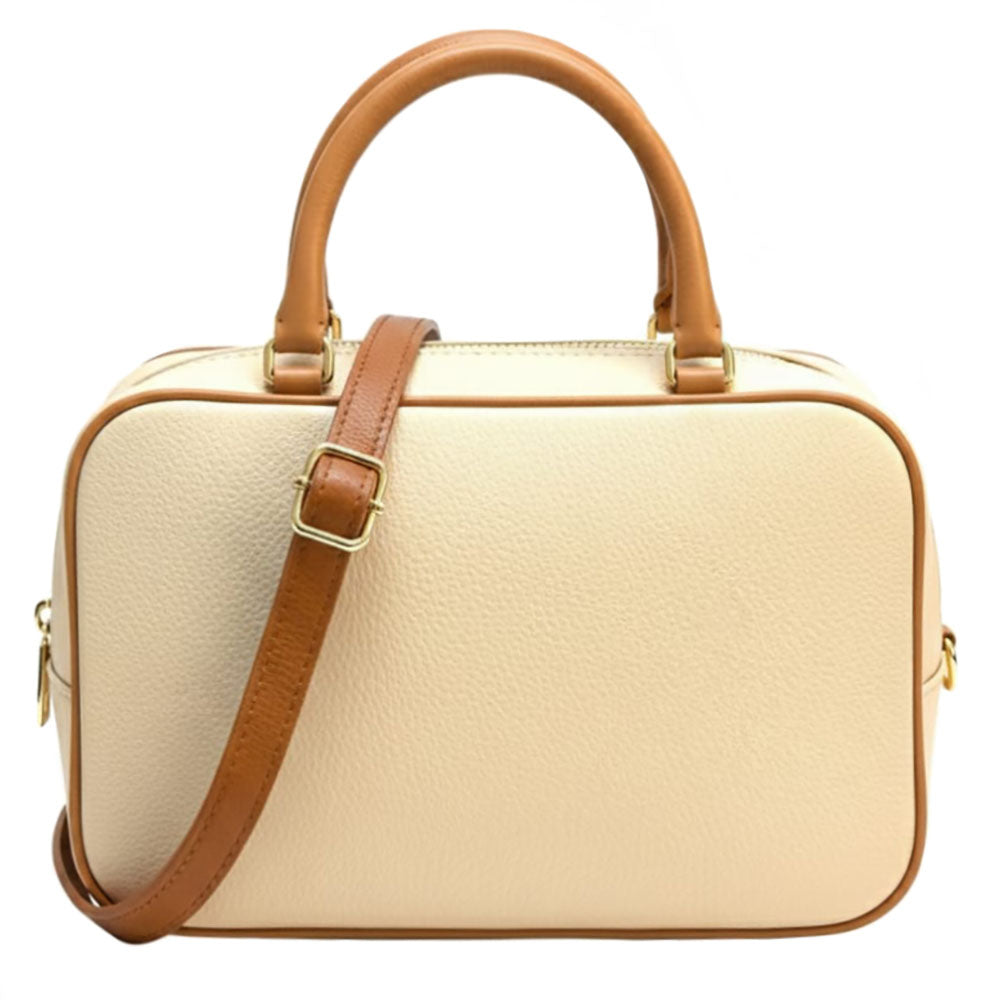 Novara Structured Cow Leather Mini Boston Bag