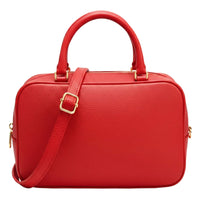 Novara Structured Cow Leather Mini Boston Bag