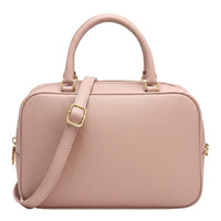 Novara Structured Cow Leather Mini Boston Bag