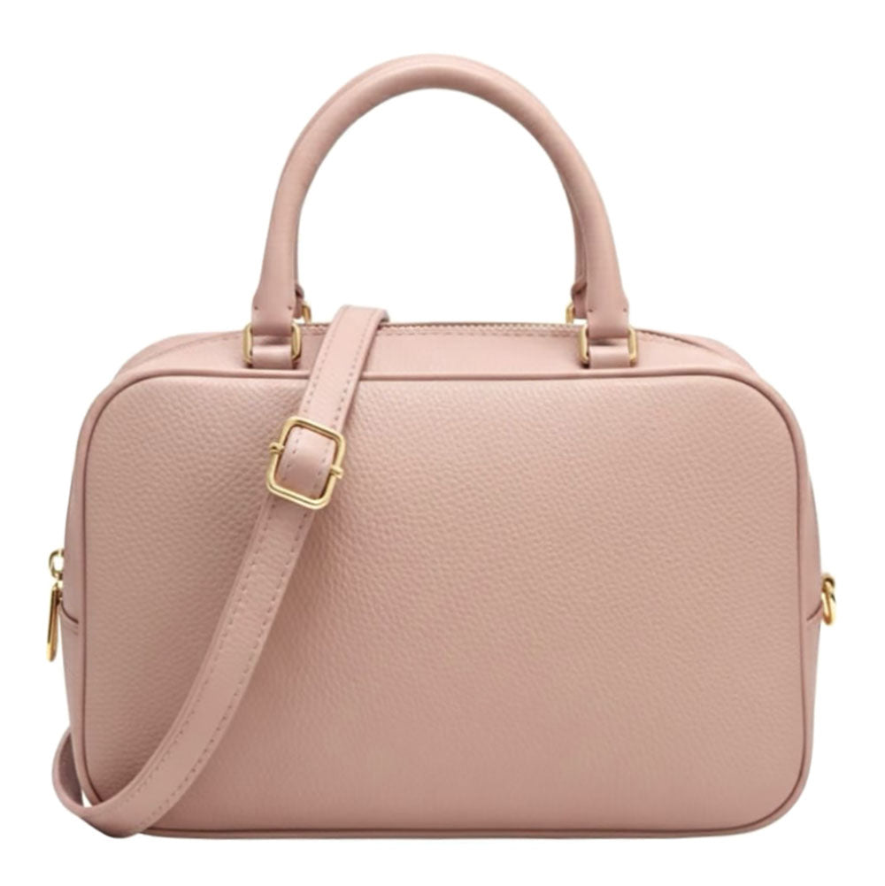 Novara Structured Cow Leather Mini Boston Bag