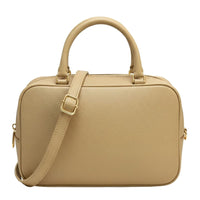 Novara Structured Cow Leather Mini Boston Bag