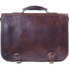 Leather briefcase in two compartments with double pockets on the front-29