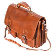 Leather briefcase with two compartments-6