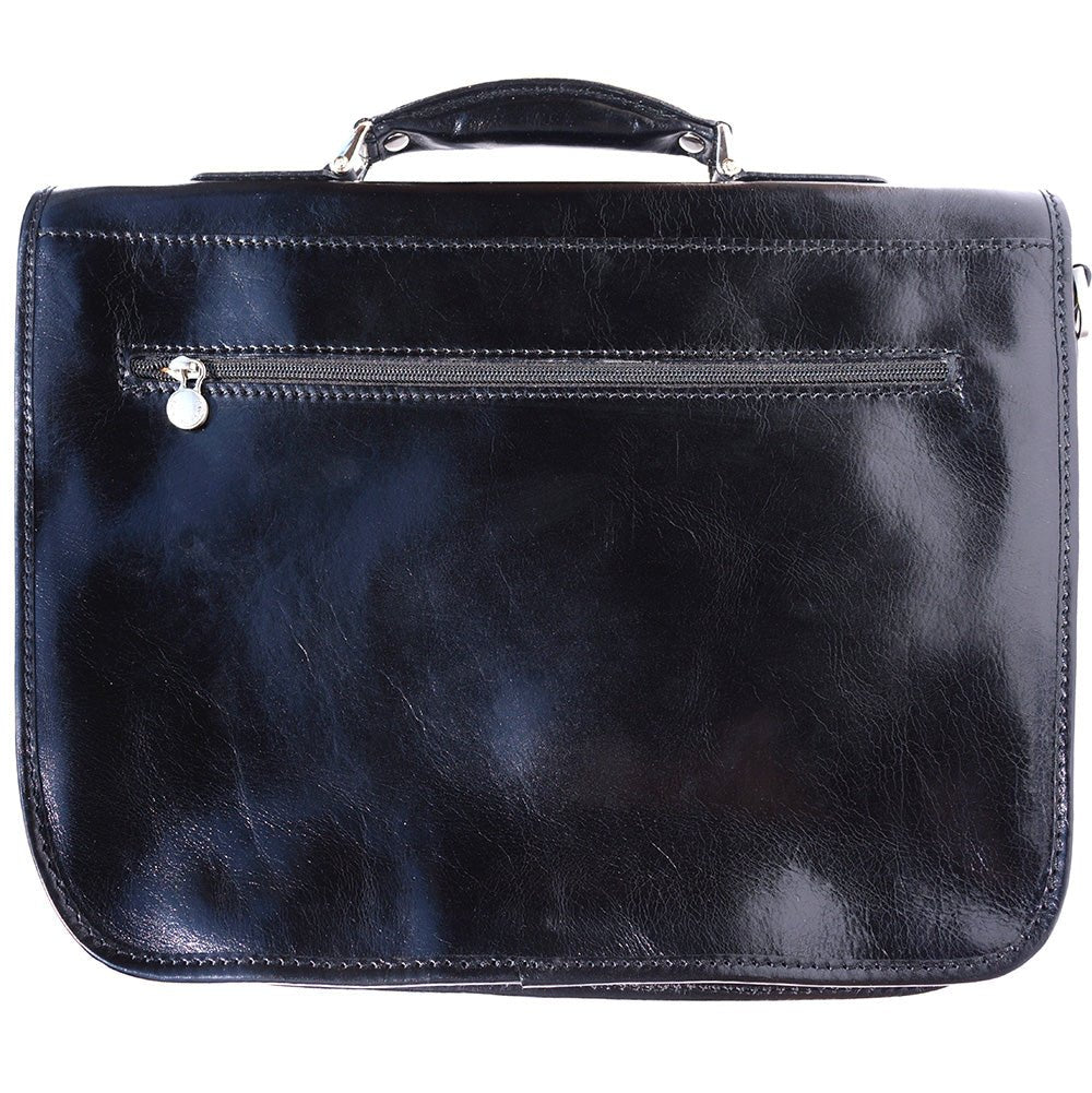 Leather briefcase with two compartments-13