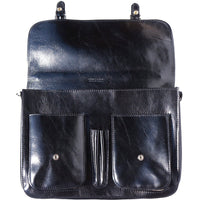 Leather briefcase with two compartments-16