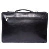 Leather briefcase with two compartments