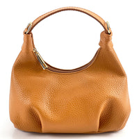 Noemi Compact Italian Leather Hobo Bag