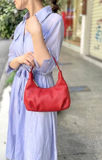 Noemi Compact Italian Leather Hobo Bag