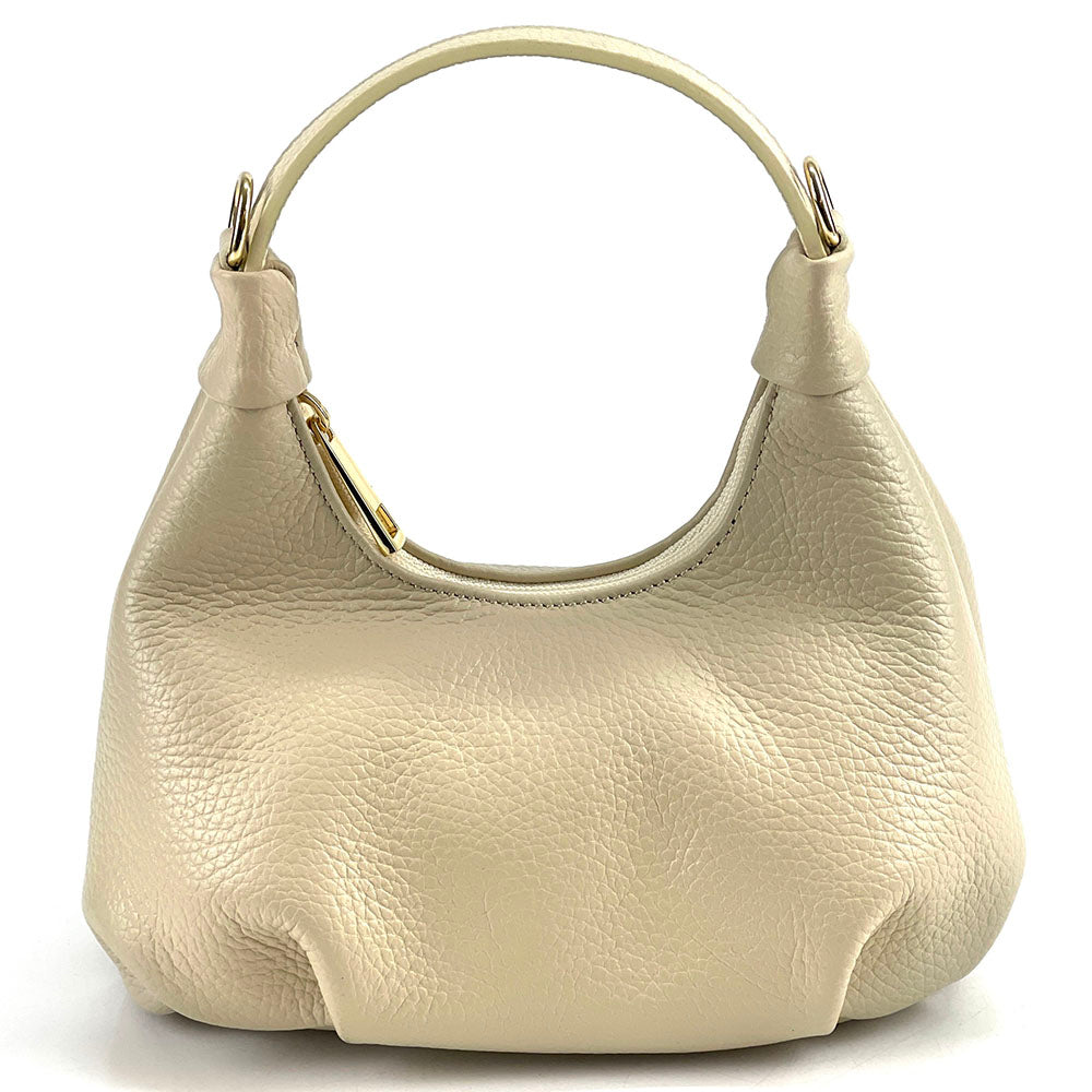 Noemi Compact Italian Leather Hobo Bag