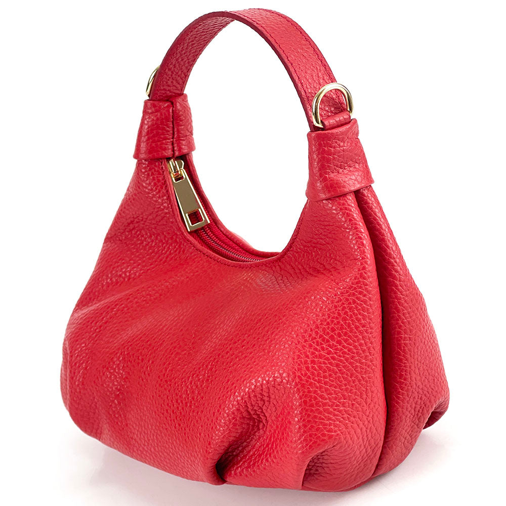 Noemi Compact Italian Leather Hobo Bag