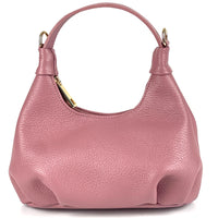 Noemi Compact Italian Leather Hobo Bag