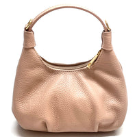 Noemi Compact Italian Leather Hobo Bag