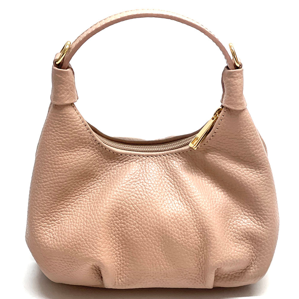 Noemi Compact Italian Leather Hobo Bag