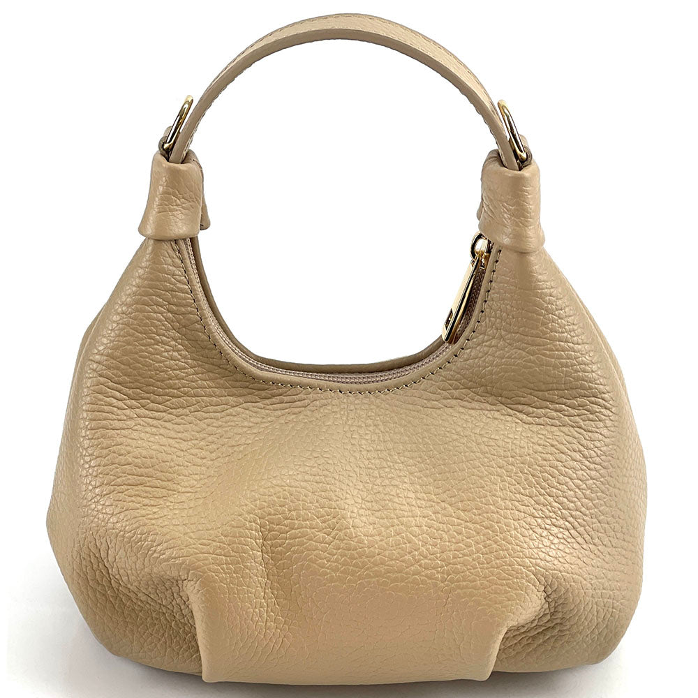 Noemi Compact Italian Leather Hobo Bag