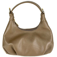 Noemi Compact Italian Leather Hobo Bag