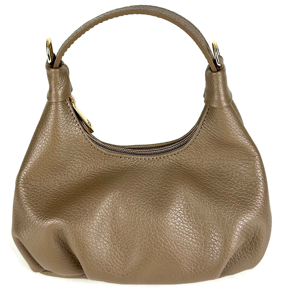 Noemi Compact Italian Leather Hobo Bag