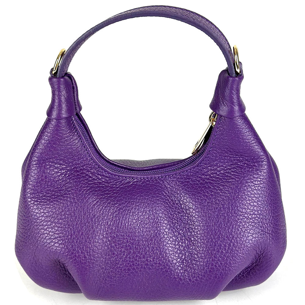 Noemi Compact Italian Leather Hobo Bag