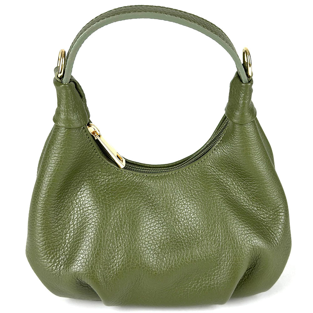 Noemi Compact Italian Leather Hobo Bag