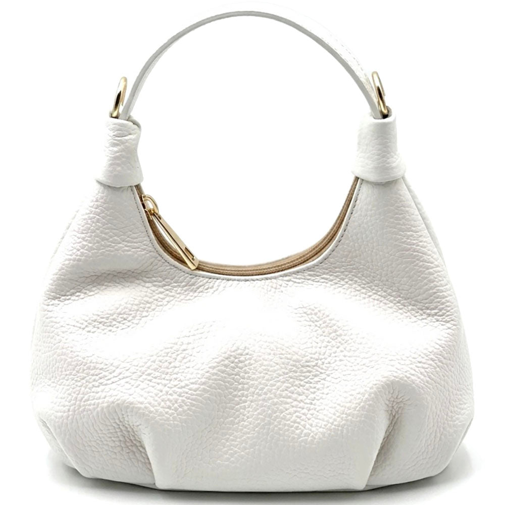 Noemi Compact Italian Leather Hobo Bag