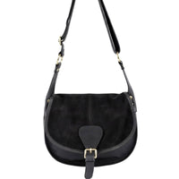 Lauren Italian Suede Saddle Shoulder Bag - view 1