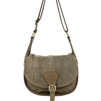 Lauren Italian Suede Saddle Shoulder Bag - view 13