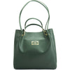 Veronica dark green leather handbag