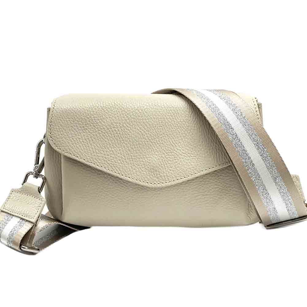 Adina Leather Crossbody Bag: Modern Chic - Leather Italiano