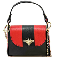 Virginia Bicolor Leather Handbag: Modern Elegance - Leather Italiano