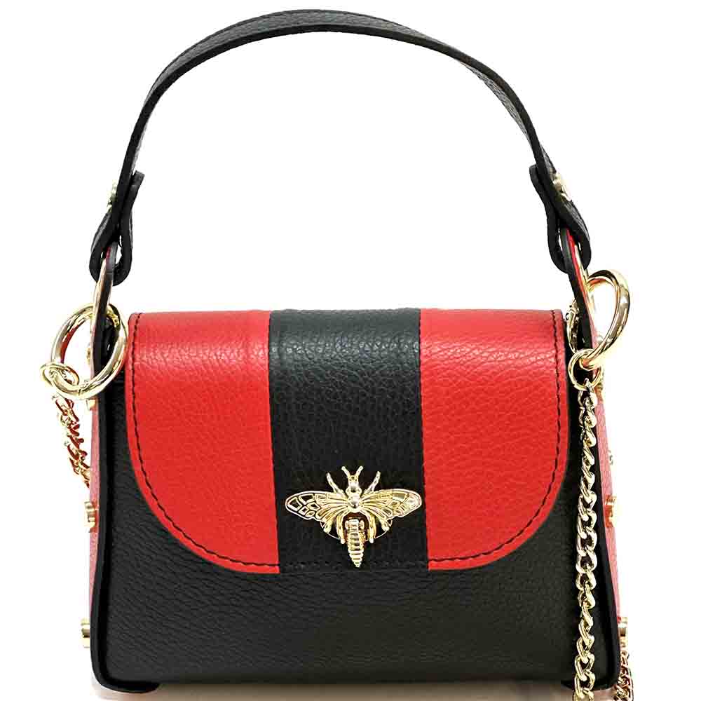 Virginia bicolor cow leather Handbag