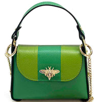 Virginia bicolor cow leather Handbag