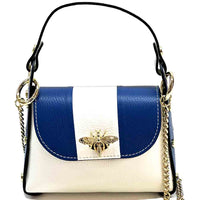 Virginia Bicolor Leather Handbag: Modern Elegance - Leather Italiano