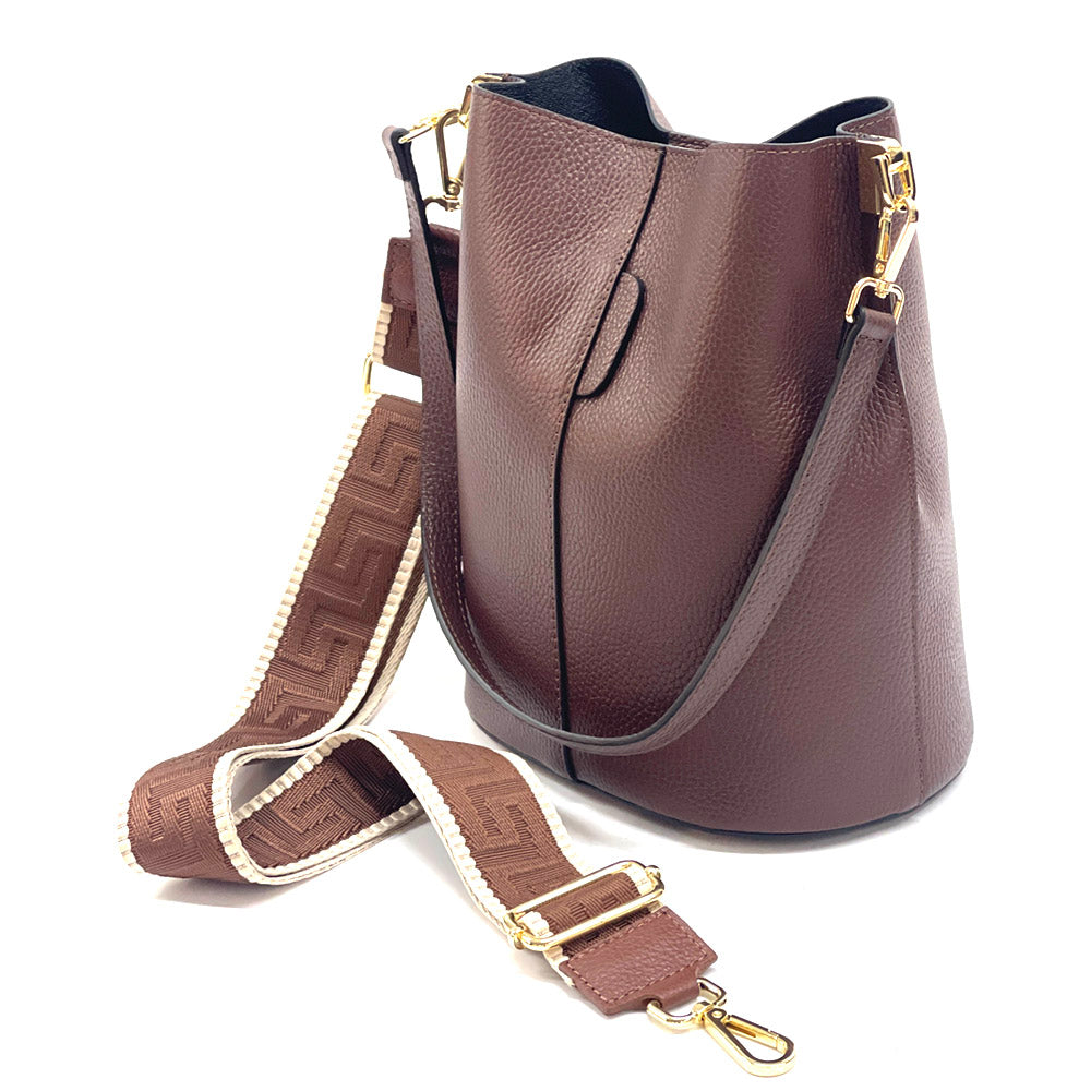 Maddalena GM leather bucket bag-24