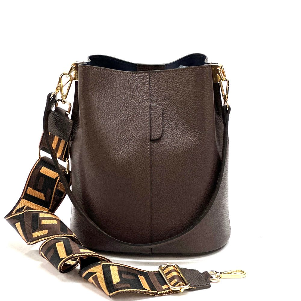 Maddalena GM leather bucket bag-63