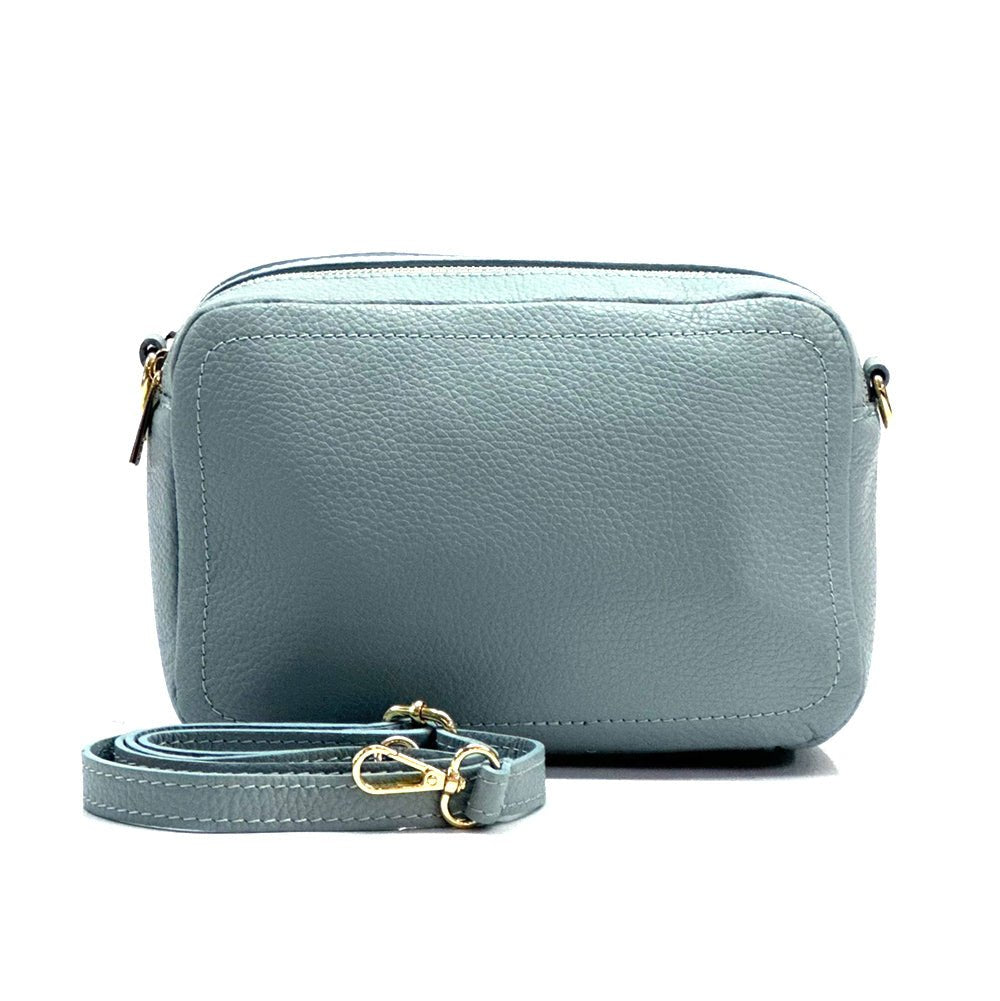 Vera Pelle Bag in azure blue - back view