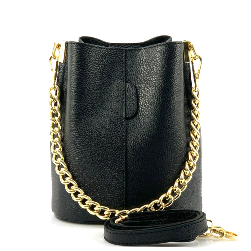 Maddalena Leather Bucket Bag