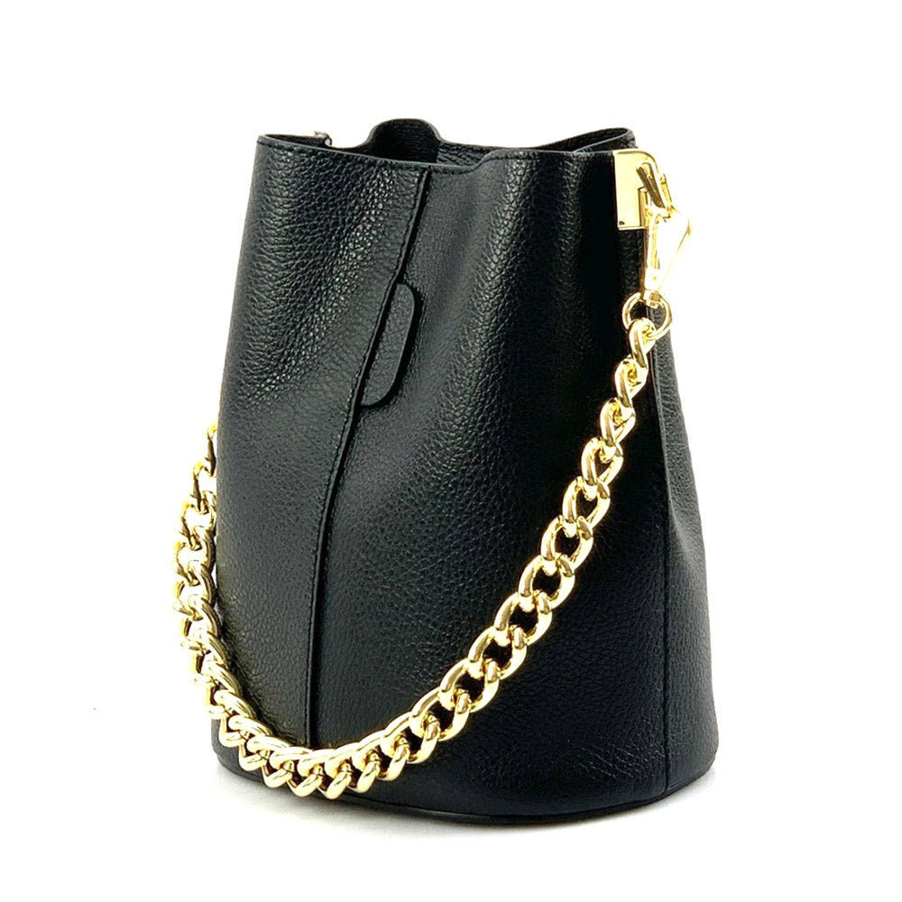 Maddalena leather bucket bag-7