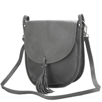 Elisa Italian Calfskin Leather Shoulder Bag – Elegant Tassel Detail & Versatile Strap