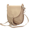 Elisa Italian Calfskin Leather Shoulder Bag – Elegant Tassel Detail & Versatile Strap