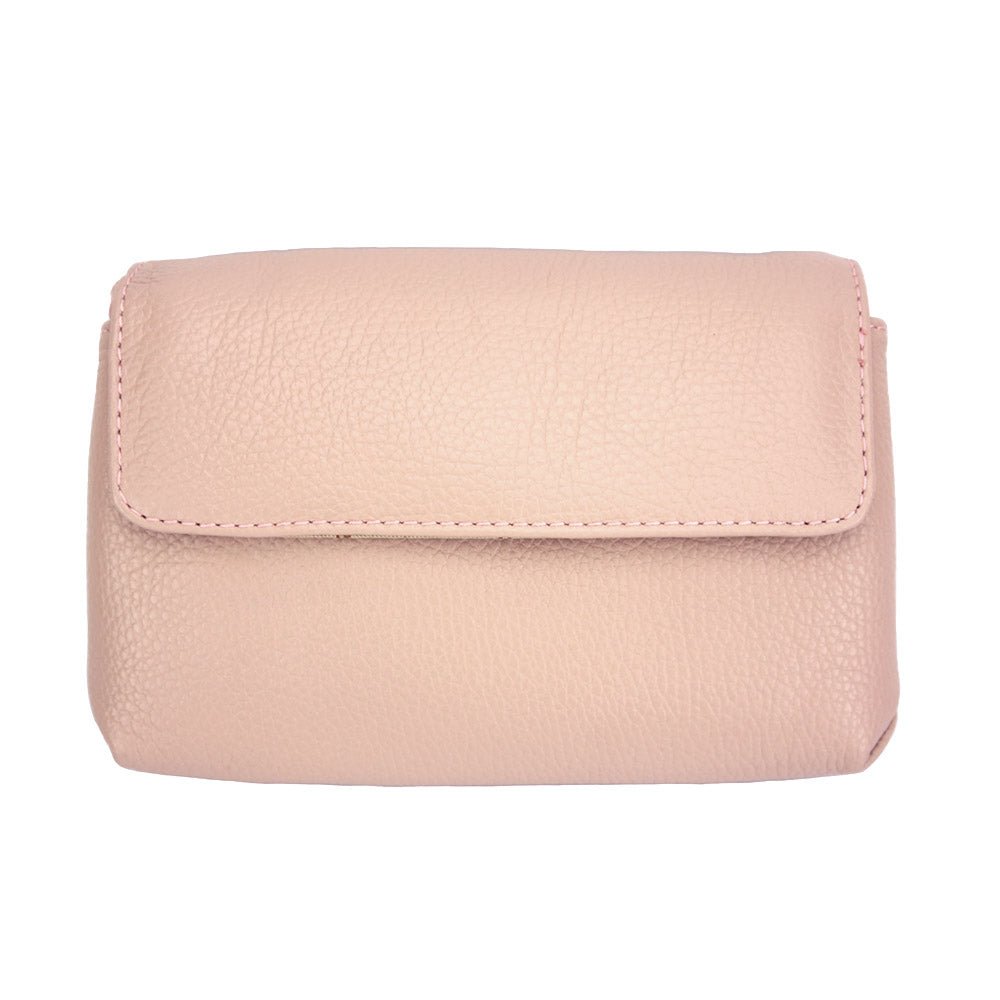 Smart Crossbody Bag in Pink Leather