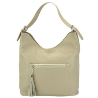 Marita Light Taupe leather Shoulder bag