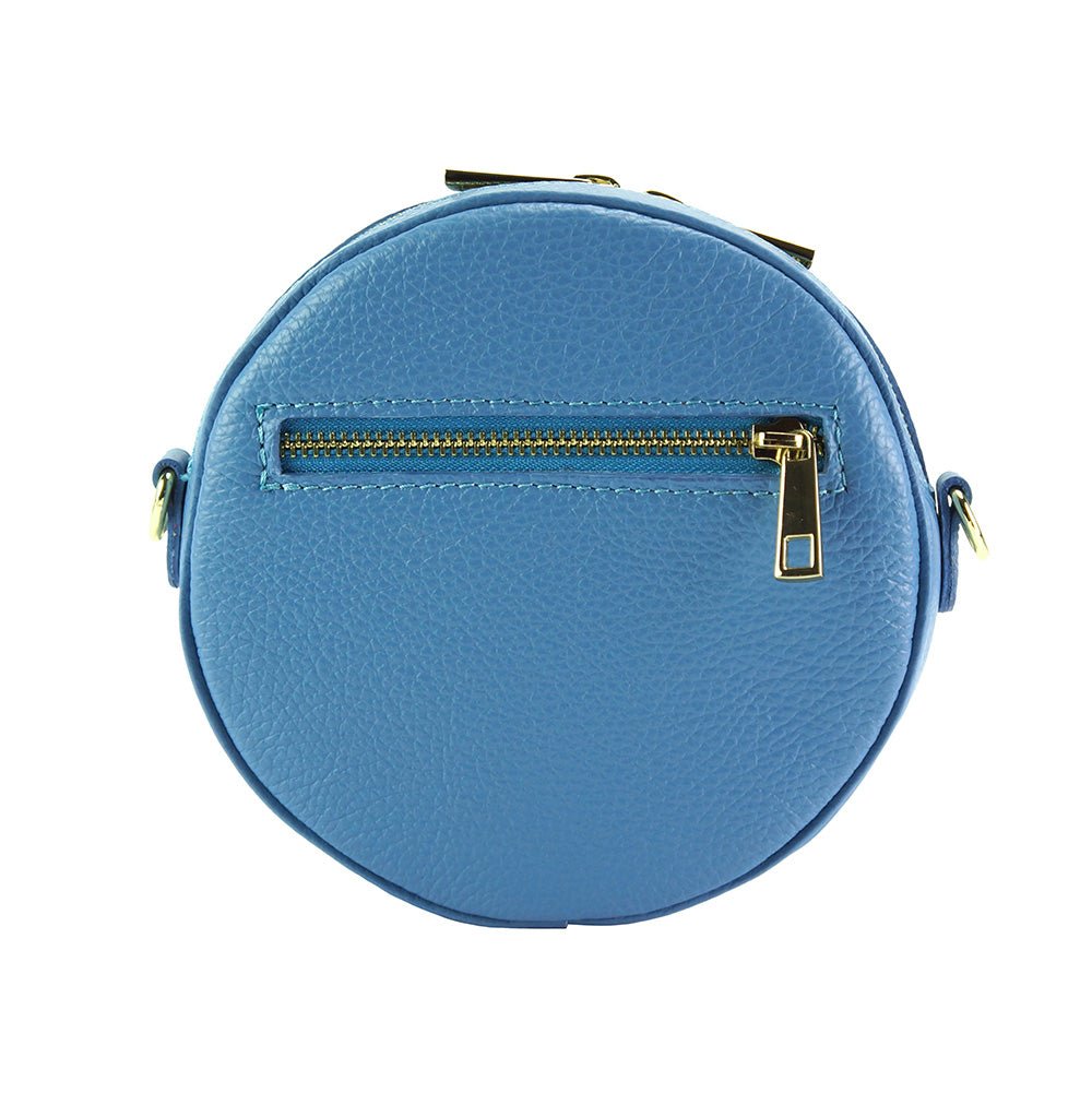 Lucrezia Cross-body leather bag in light cyan