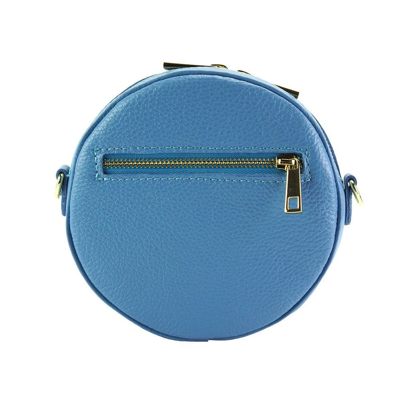 Lucrezia Cross-body leather bag in light cyan