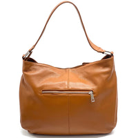 Concetta Convertible Leather Hobo: Tan Italian Calfskin