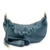 Tara Crescent Italian Leather Hobo Bag in Azure