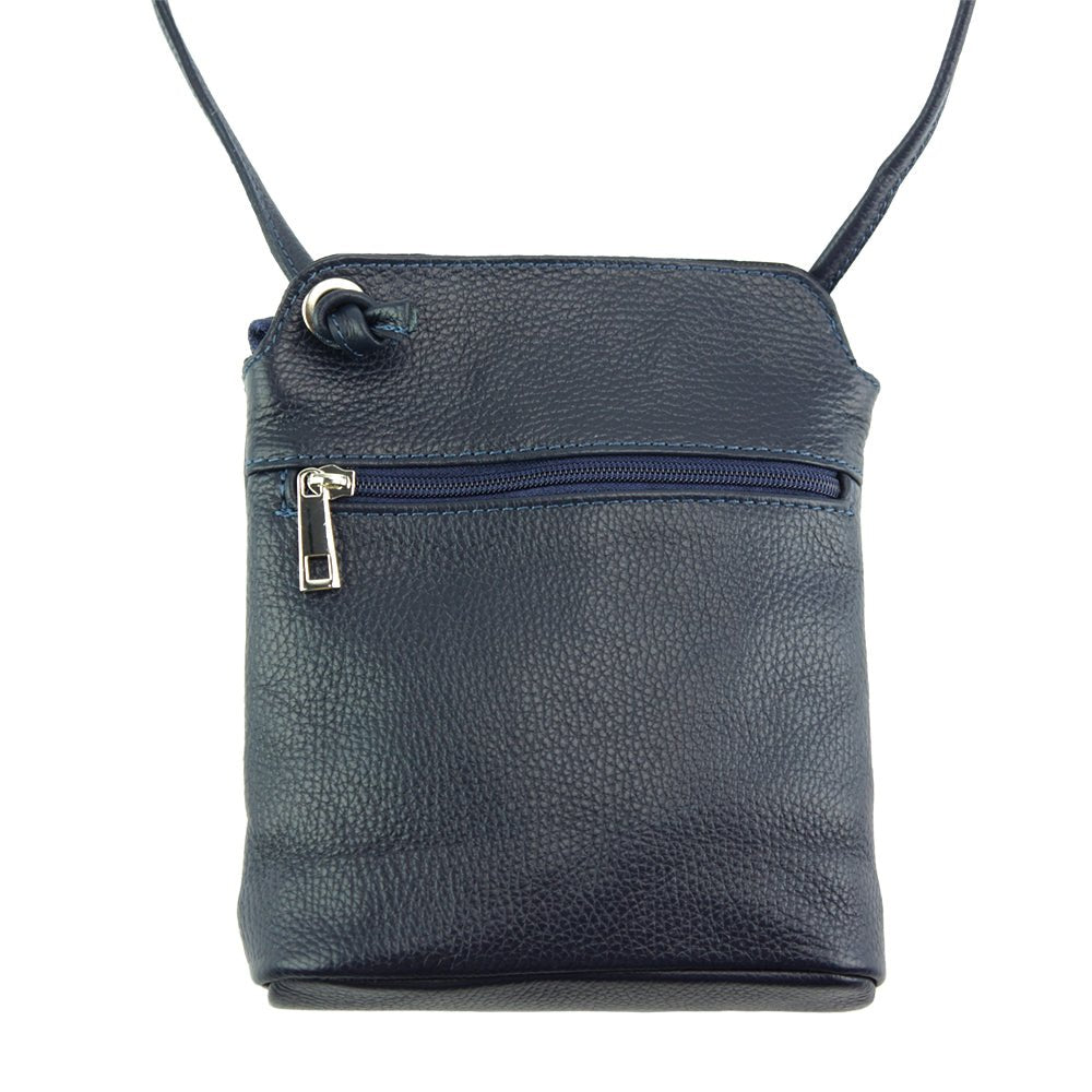 Cindy leather Cross-body bag in dark blue