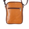 Man‘s shoulder bag in soft genuine calf-skin leather - back view