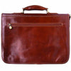 Brown Leather Briefcase Back View